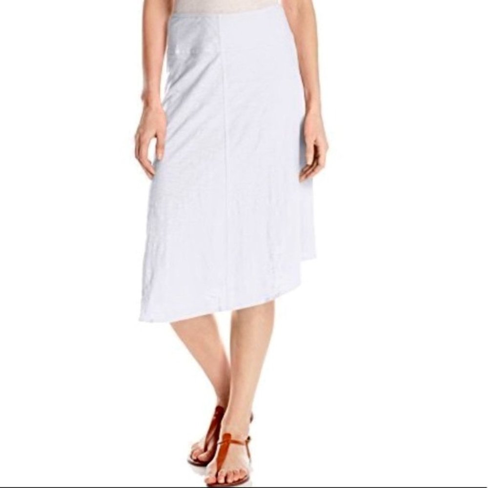 prAna White Organic Cotton Jacinta Skirt with Elastic Waist size Small
